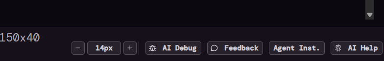 Screenshot showing AI help button in lower right