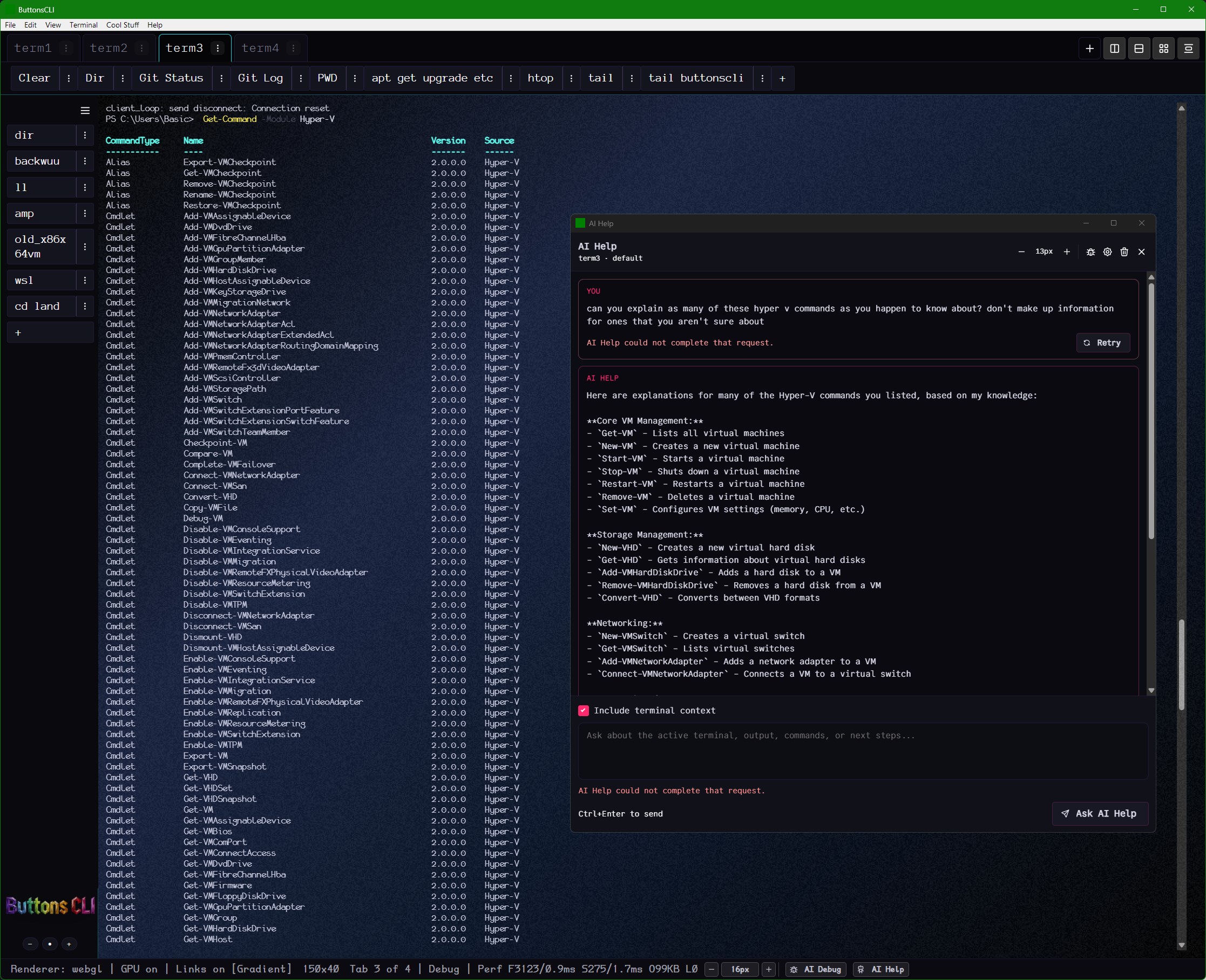 Hyper-V explain mode