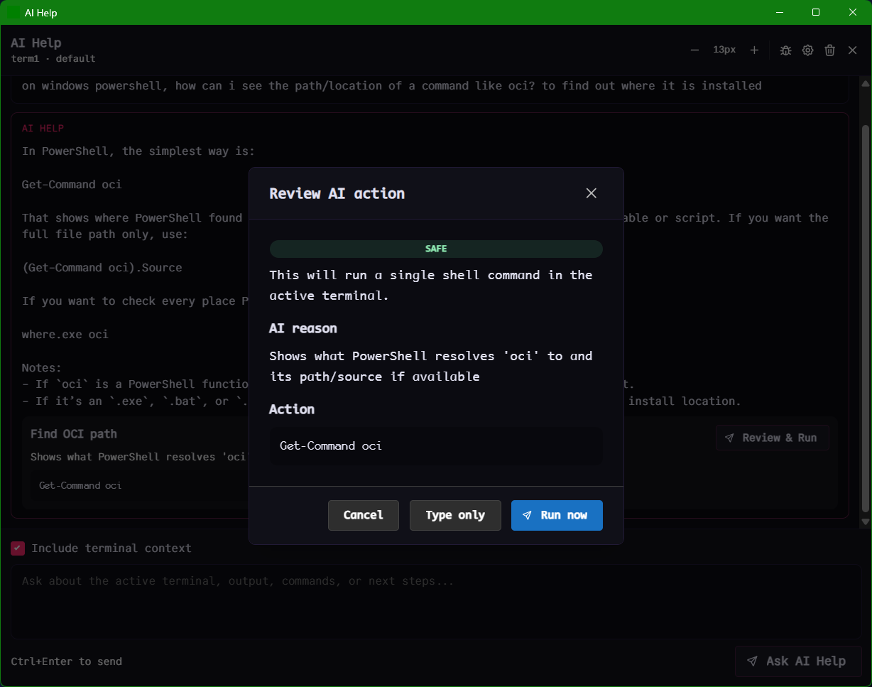 SAFE review modal