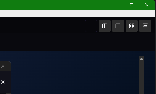 Layout button close-up